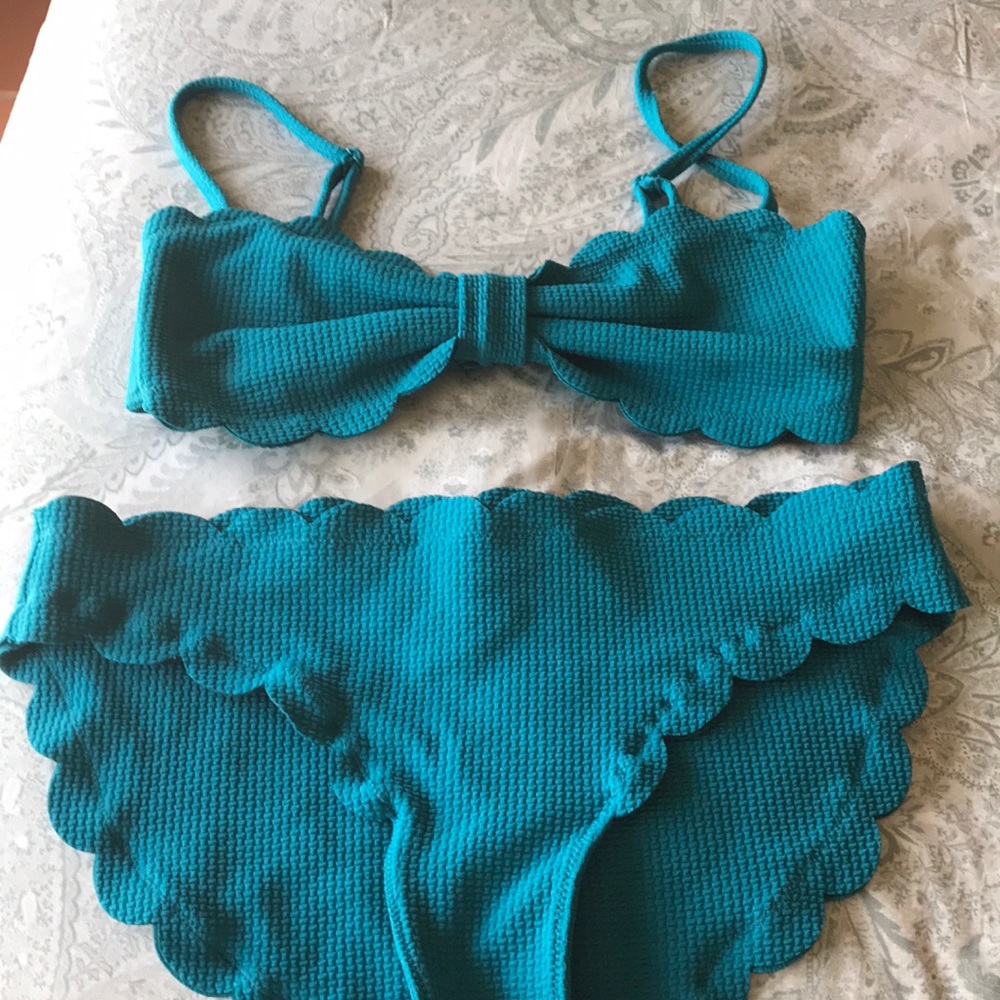 Aqua two piece bathing suit